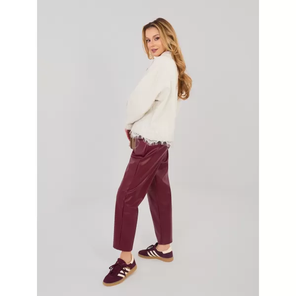  Dámské kalhoty RUE PARIS IT-SP-FL8576.06P DARK RED 