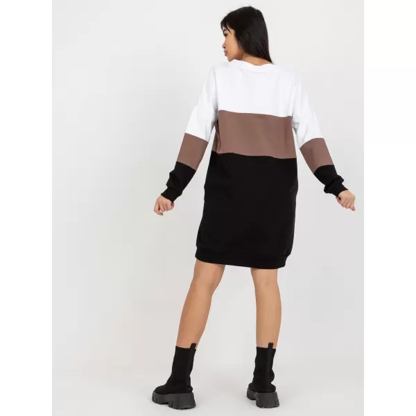  Dámské šaty RUE PARIS RV-SK-8382.04 WHITE-BLACK 
