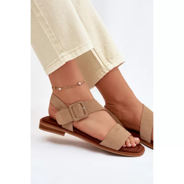  Dámské sandály BIG STAR SHOES TT274491 BEIGE 