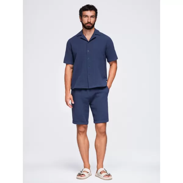  Pánské kraťasy OMBRE OM-SRCS-0207 NAVY BLUE 