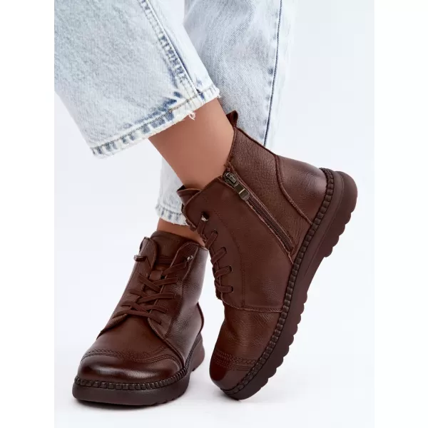 Dámské kotníkové boty VINCEZA 107249 BROWN 