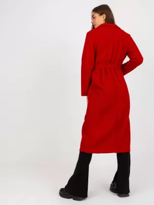 Dámský kabát OCH BELLA TW-PL-BI-5220.63 DARK RED