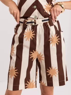 Dámské kraťasy ITALY MODA IT-SN-FL10889YGM.20 BROWN