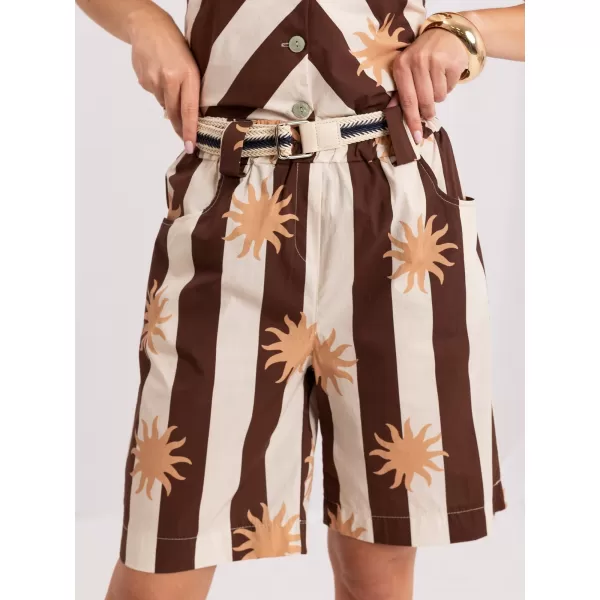  Dámské kraťasy ITALY MODA IT-SN-FL10889YGM.20 BROWN 