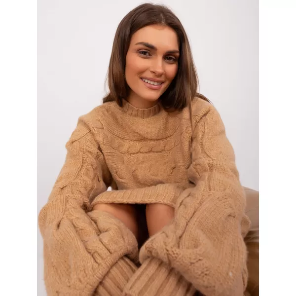  Dámský svetr WOOL FASHION ITALIA AT-SW-2367.76P CAMEL 