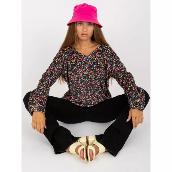  Dámská halenka RUE PARIS RV-BZ-8132.60 BLACK AND PINK 
