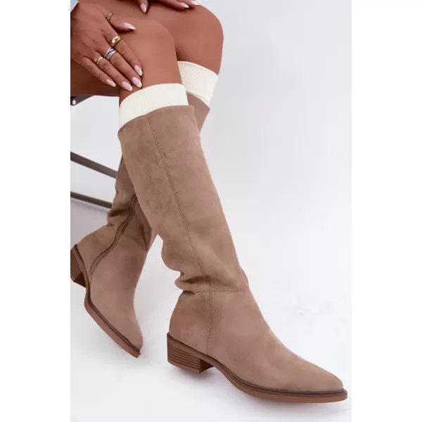  Dámské kozačky BOTO 6502-1 BEIGE 