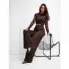Dámské tepláky RUE PARIS RV-DR-A1061.80 DARK BROWN