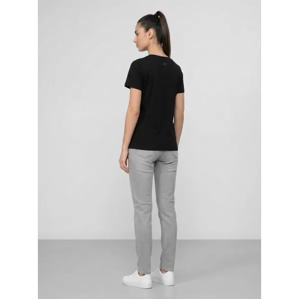 Dámské triko 4F 4FWAW25TTSHF2350 DEEP BLACK 