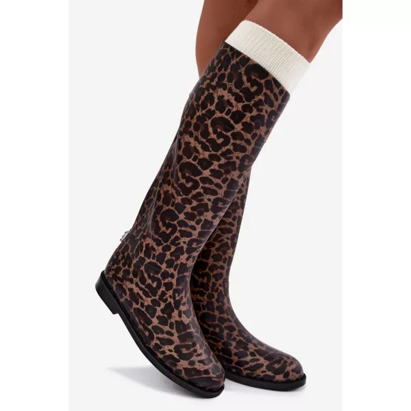  Dámské holínky BOTO 5226 LEOPARD PRINT 