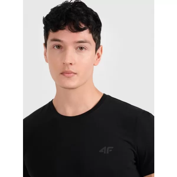  Pánské triko 4F 4FRMM00TTSHM3248 DEEP BLACK 