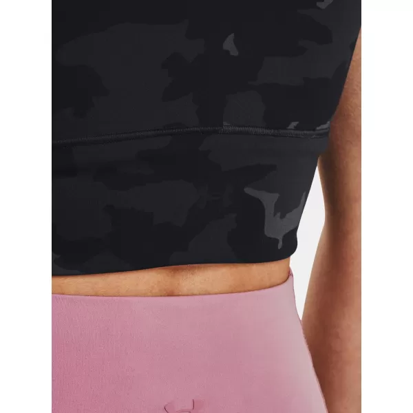  Dámské tílko UNDER ARMOUR MERIDIAN FITTED CROPTANKPRNT 1380983-021 ČERNÁ 