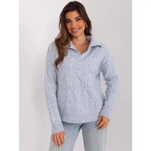  Dámský svetr WOOL FASHION ITALIA AT-SW-2349-2.27 BLUE 