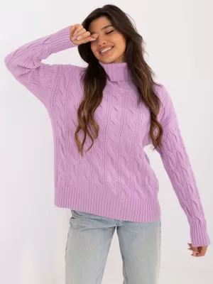 Dámský svetr WOOL FASHION ITALIA AT-SW-23445.00 BRIGHT PURPLE