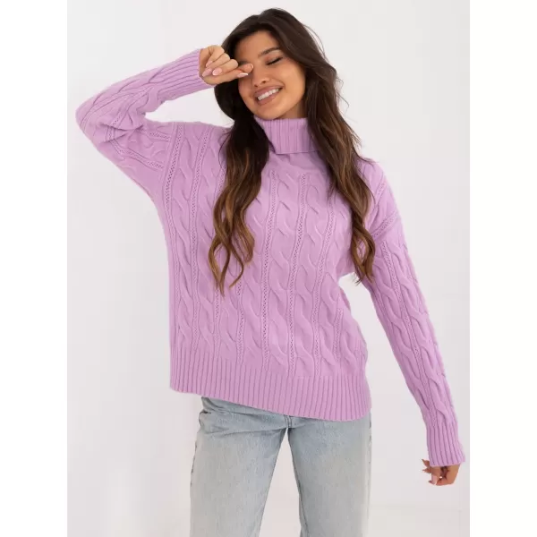  Dámský svetr WOOL FASHION ITALIA AT-SW-23445.00 BRIGHT PURPLE 