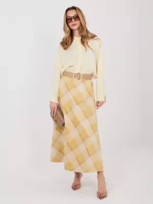 Dámská sukně ITALY MODA IT-SD-23296-1.85 YELLOW