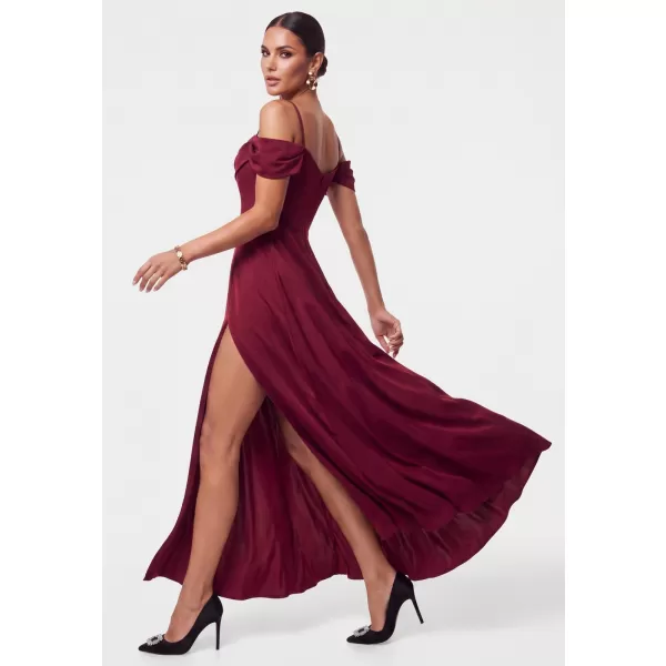  Dámské šaty LARICA LA-OM-DLR452 DARK RED 