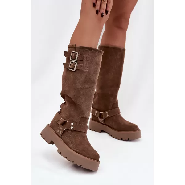  Dámské kozačky BIG STAR SHOES OO274A182 BEIGE 