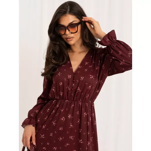  Dámské šaty ITALY MODA MI-SK-1061.86 BURGUNDY 