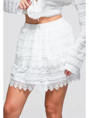 Dámská sukně OMBRE OW-GL-E0015 WHITE