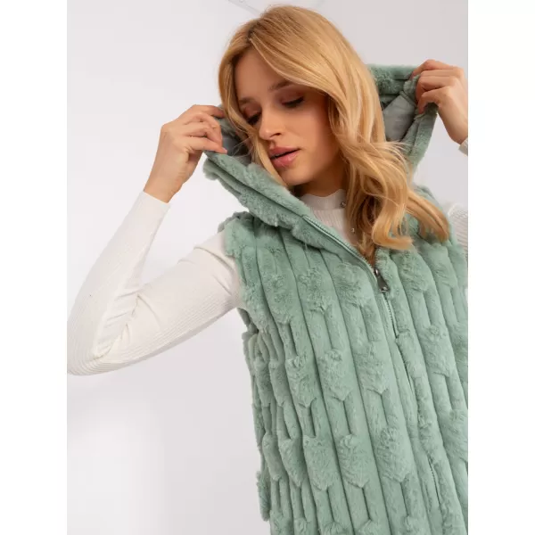  Dámská vesta WOOL FASHION ITALIA AT-KZ-2368-1.07 PISTACHIO 