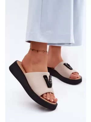 Dámské pantofle VINCEZA 66950 BEIGE