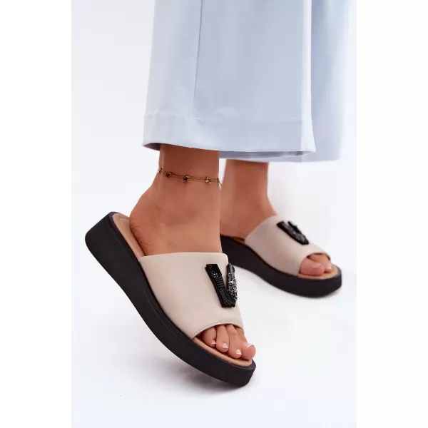  Dámské pantofle VINCEZA 66950 BEIGE 