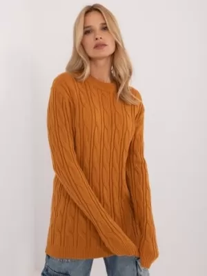 Dámský svetr WOOL FASHION ITALIA AT-SW-2343.88 DARK YELLOW
