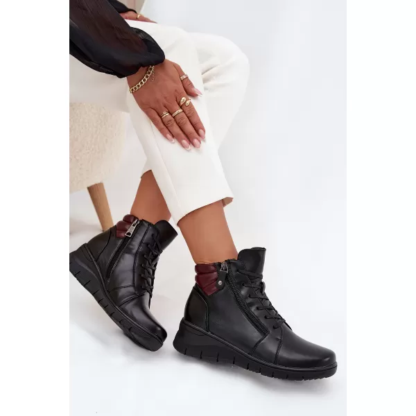  Dámské kotníkové boty VINCEZA 39963 BLACK 