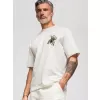 Pánské triko OMBRE OM-TSCT-0277 OFF-WHITE