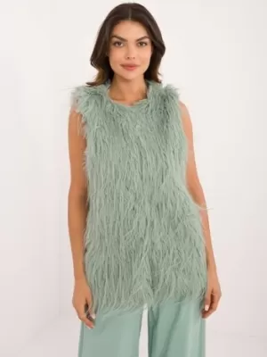 Dámská vesta WOOL FASHION ITALIA AT-KZ-2349-1.18 PISTACHIO