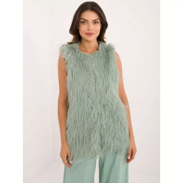  Dámská vesta WOOL FASHION ITALIA AT-KZ-2349-1.18 PISTACHIO 