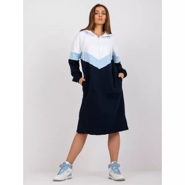  Dámské šaty RUE PARIS RV-SK-7462.00 WHITE-NAVY 
