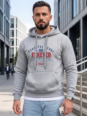 Pánská mikina DSTREET SVĚTLE ŠEDÁ