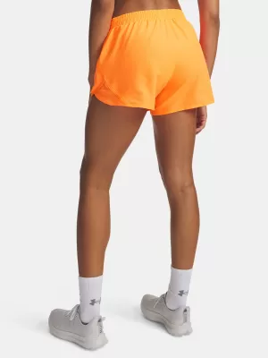 Dámské kraťasy UNDER ARMOUR FLY BY 3 SHORTS 1382438-824 ORANŽOVÁ