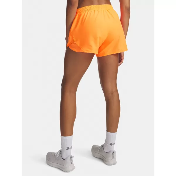  Dámské kraťasy UNDER ARMOUR FLY BY 3 SHORTS 1382438-824 ORANŽOVÁ 