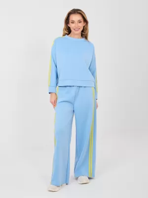 Dámská tepláková souprava RUE PARIS IT-KMPL-21772.63 LIGHT BLUE