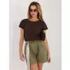 Dámské triko RUE PARIS RV-BZ-8837.67 DARK BROWN