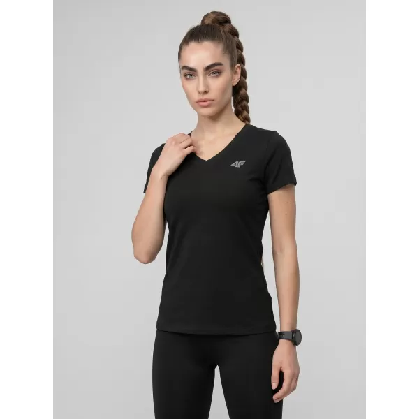  Dámské triko 4F 4FWMM00TTSHF3307 DEEP BLACK 
