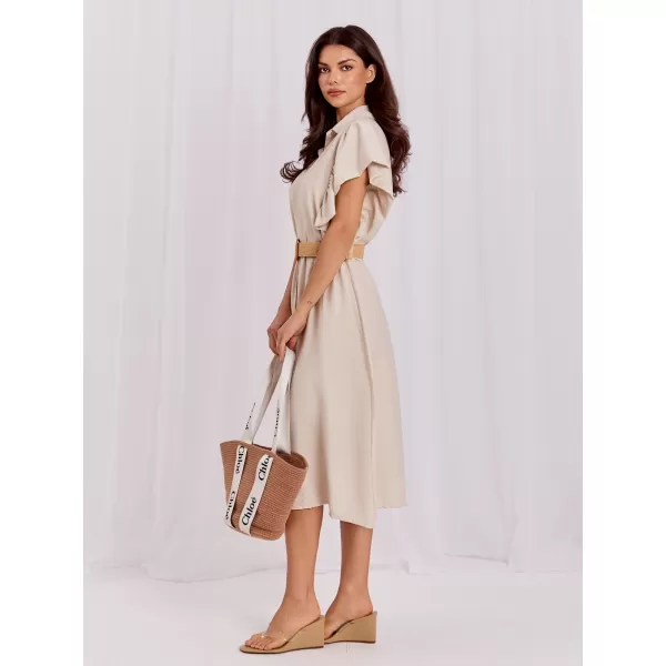  Dámské šaty ITALY MODA MI-SK-82970.86 LIGHT BEIGE 