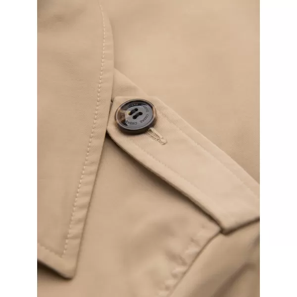  Pánský kabát OMBRE OM-COLC-0146 BEIGE 