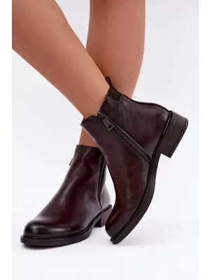 Dámské kotníkové boty VINCEZA 58690 BURGUNDY