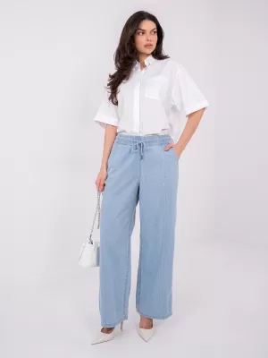 Dámské kalhoty SUBLEVEL D80038BB62627L220 LIGHT BLUE