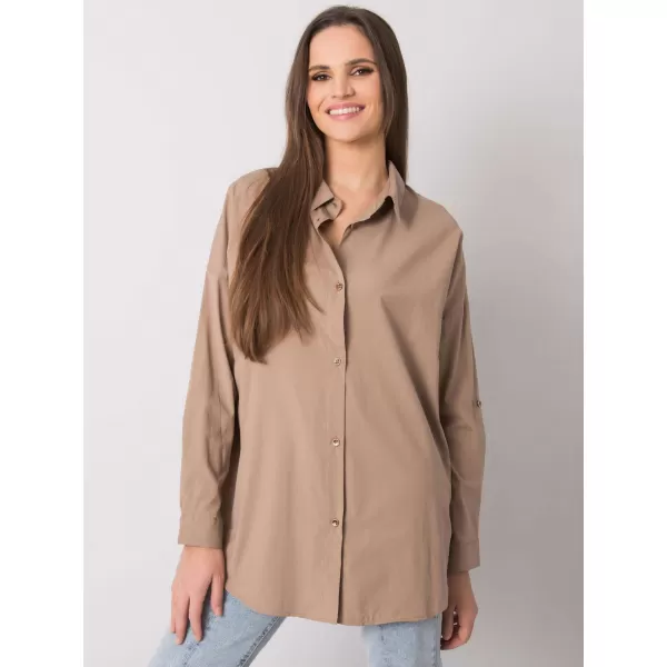  Dámská košile EX MODA EM-KS-004.42 DARK BEIGE 