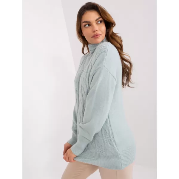  Dámský svetr WOOL FASHION ITALIA AT-SW-23401.97P MINT 