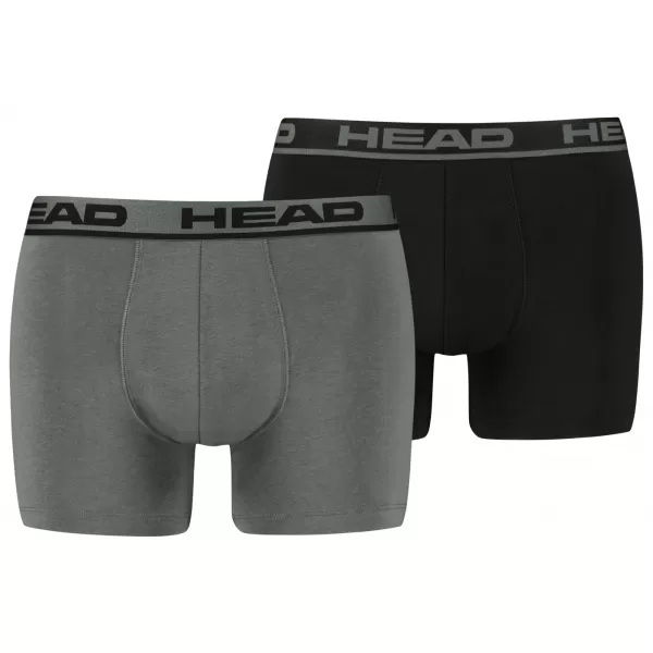  Pánské boxerky HEAD BASIC BOXER 2P CZ701741033 TEA LEAF/BLACK 