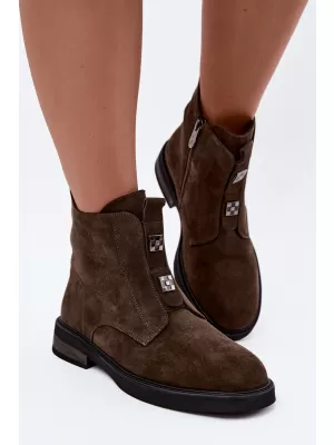 Dámské boty D&A CR62-3334 KHAKI