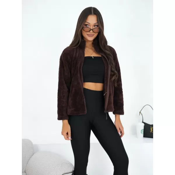  Dámská mikina FACTORY PRICE CS-BL-BT1033.04 DARK BROWN 