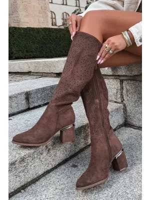 Dámské kozačky S.BARSKI HY62-8122 BROWN