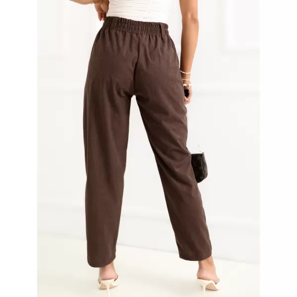  Dámské kalhoty RUE PARIS RV-SP-A1311.60 DARK BROWN 